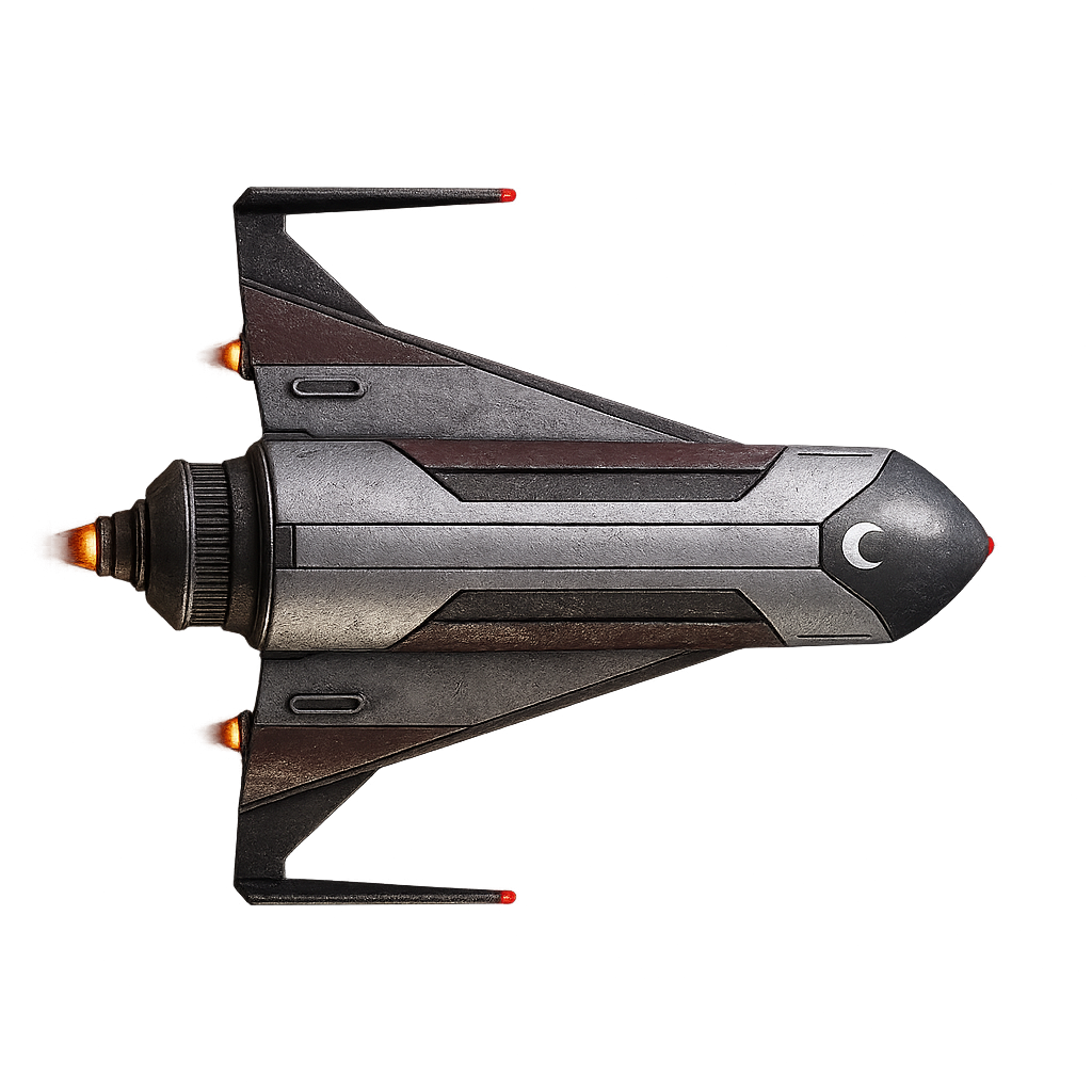 Human starfighter render
